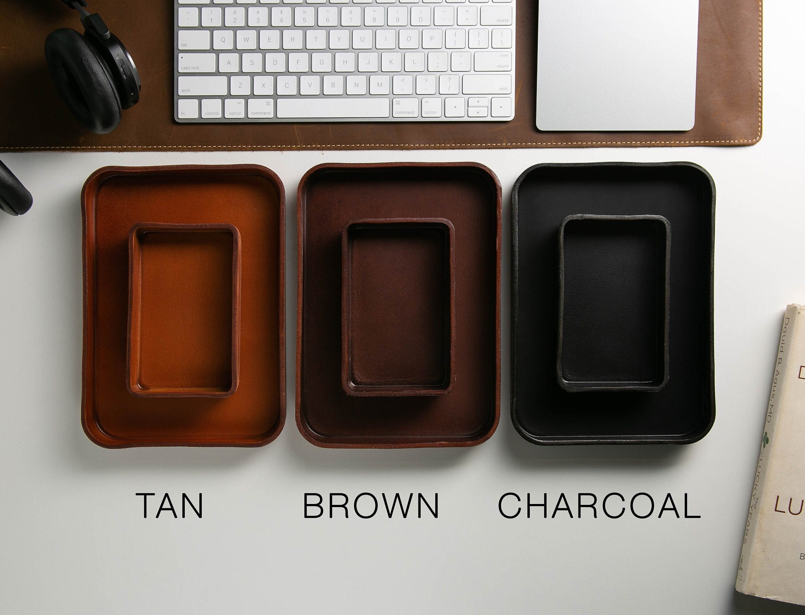 Vegetable Tanned Hard Leather Valet (Design 6)