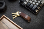 Embossed Leather Strap Key Chains (Initial)