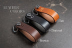 Embossed Leather Strap Key Chains (Initial)