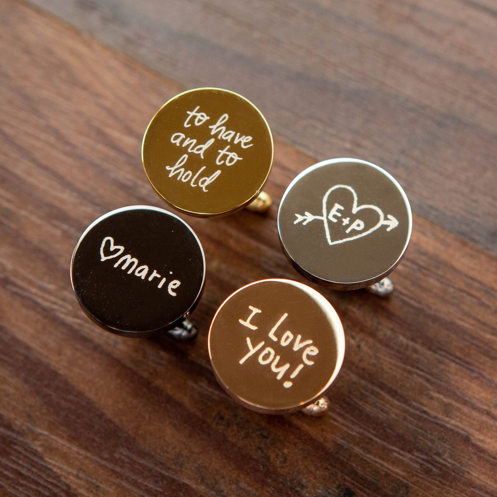 Handwritten Metal Cufflinks