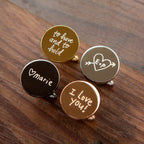 Handwritten Metal Cufflinks