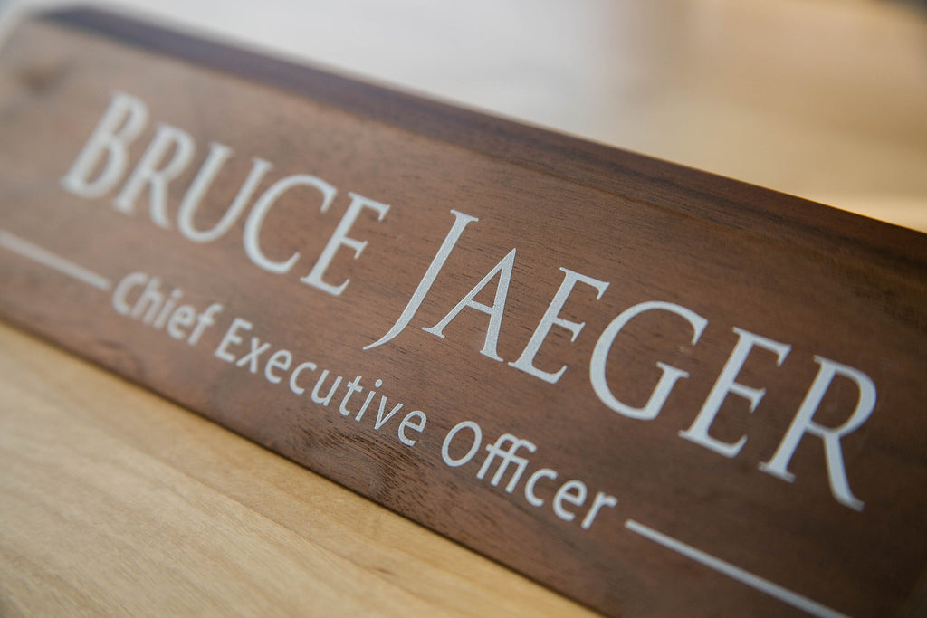 Wood Name Block (White Print 11.75")