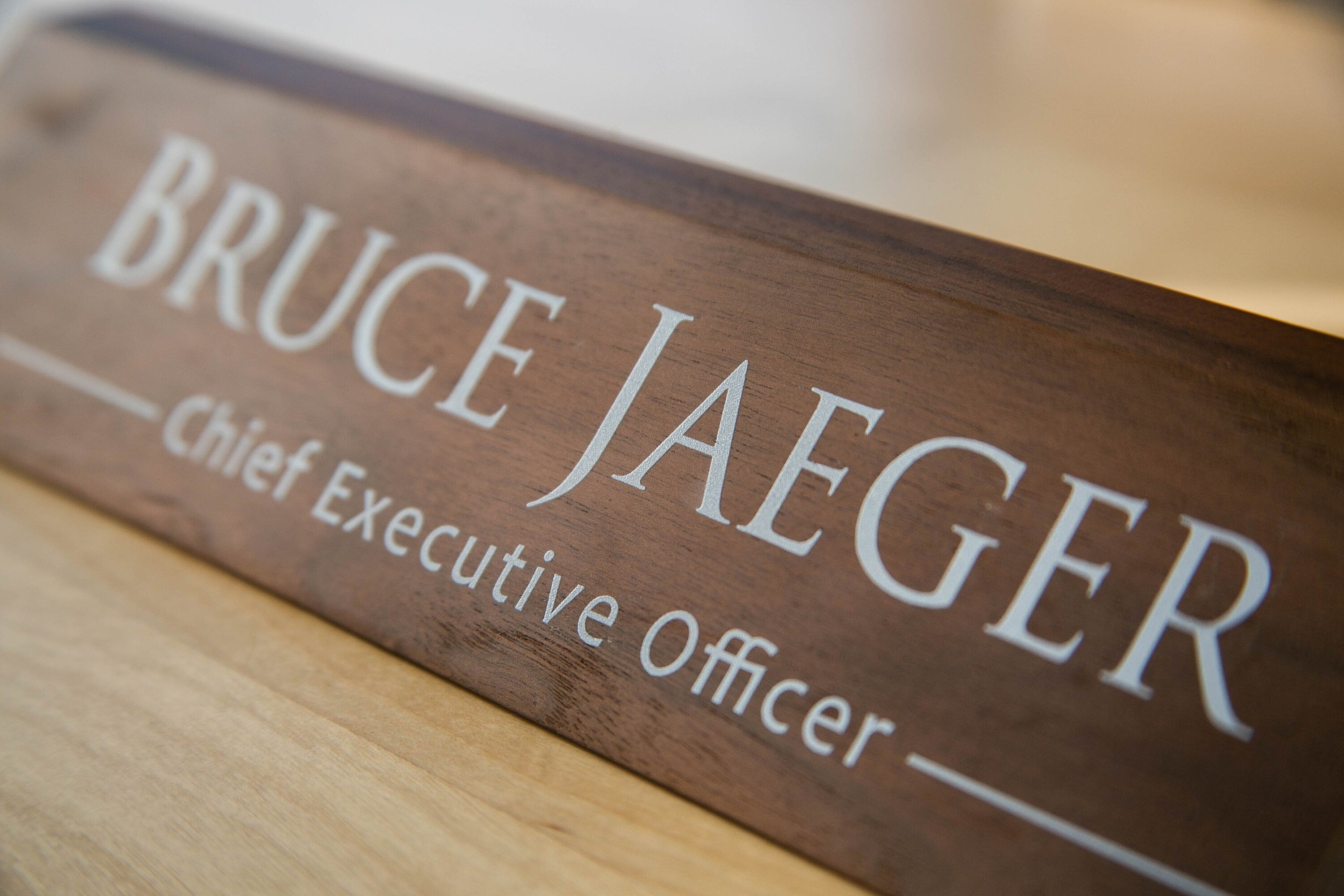 Wood Name Block (White Print 11.75")