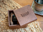 Square Walnut Watch Gift Box & Pillow Only (Watch NOT Included)