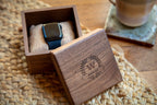 Square Walnut Watch Gift Box & Pillow Only (Watch NOT Included)
