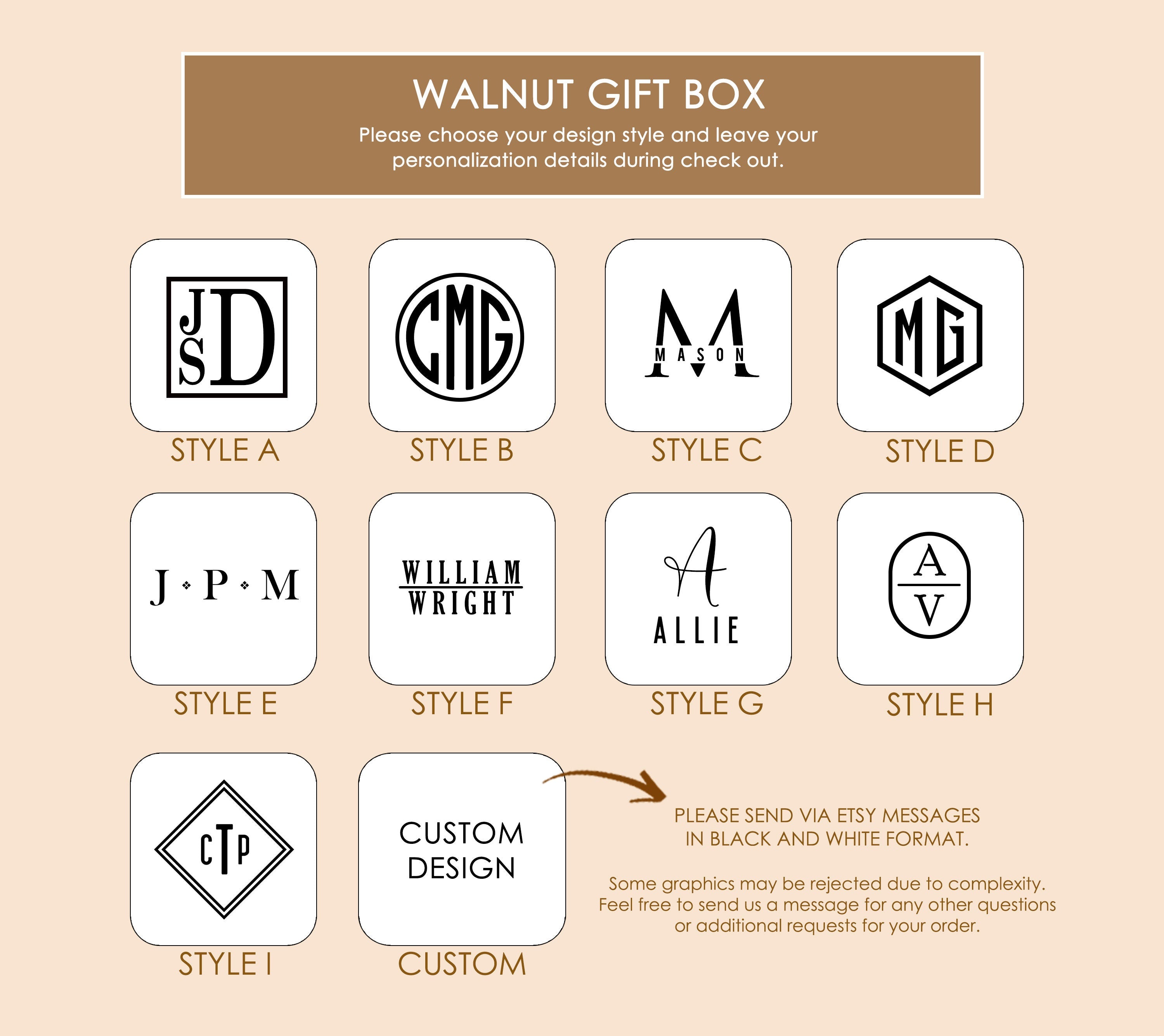 Square Walnut Watch Gift Box & Pillow Only (Watch NOT Included)