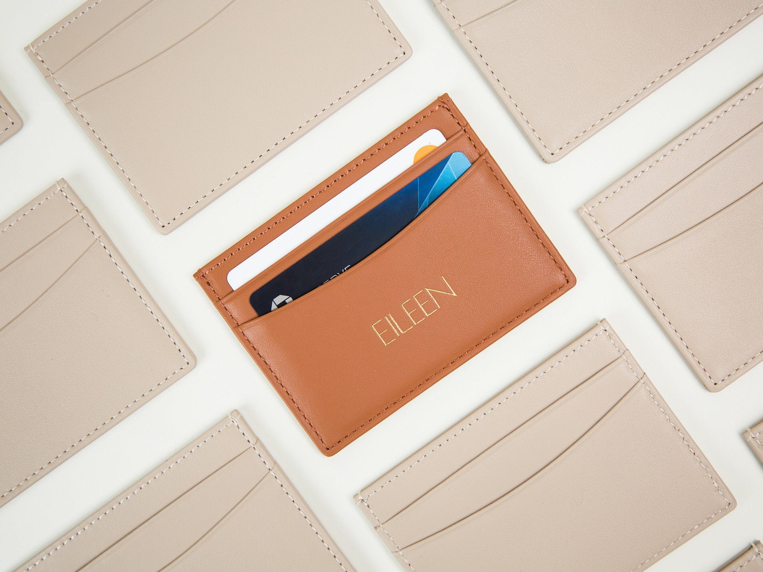 Embossed Leather Card Holder