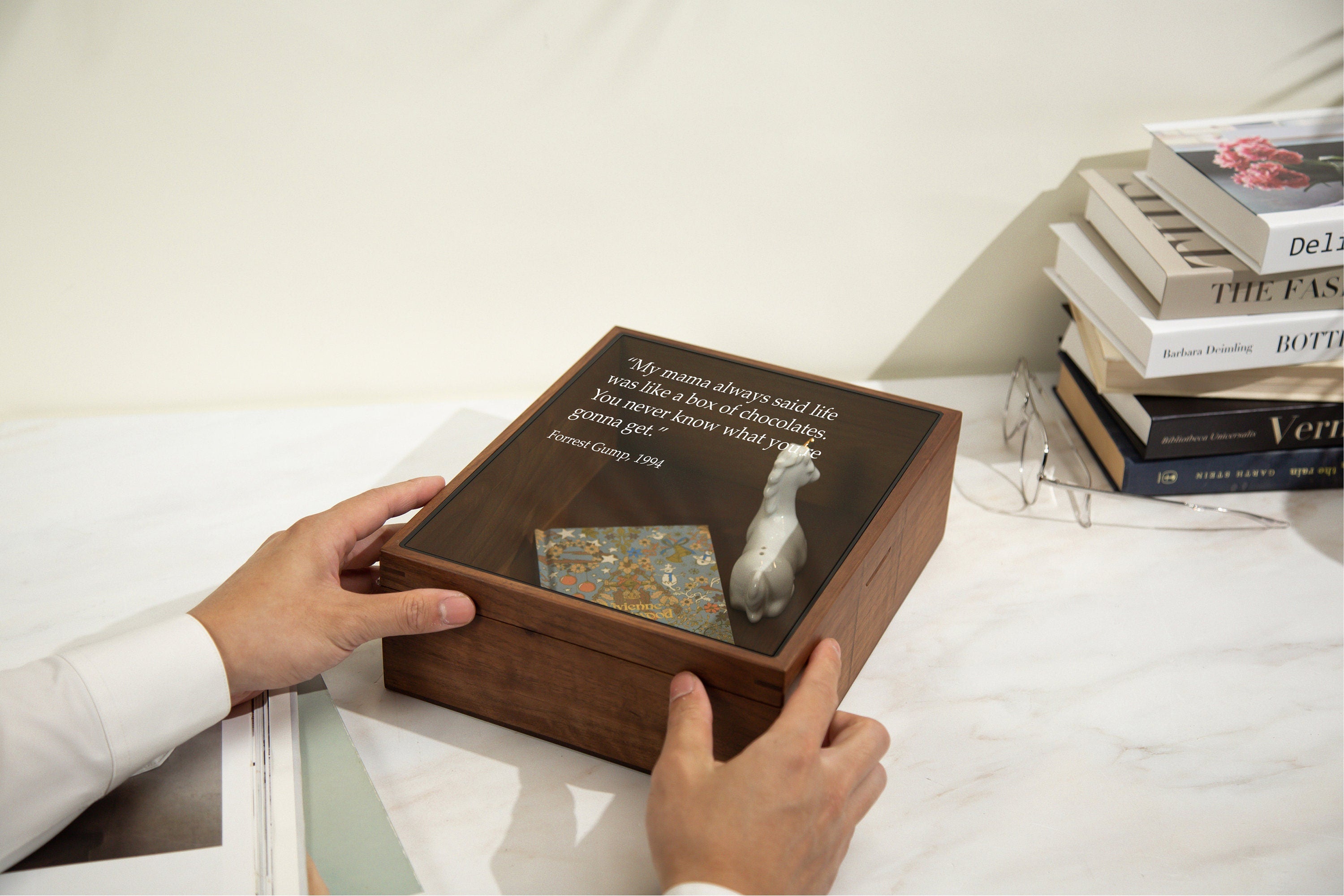 8x10 Shadow Box with Glass Lid (Design 10)