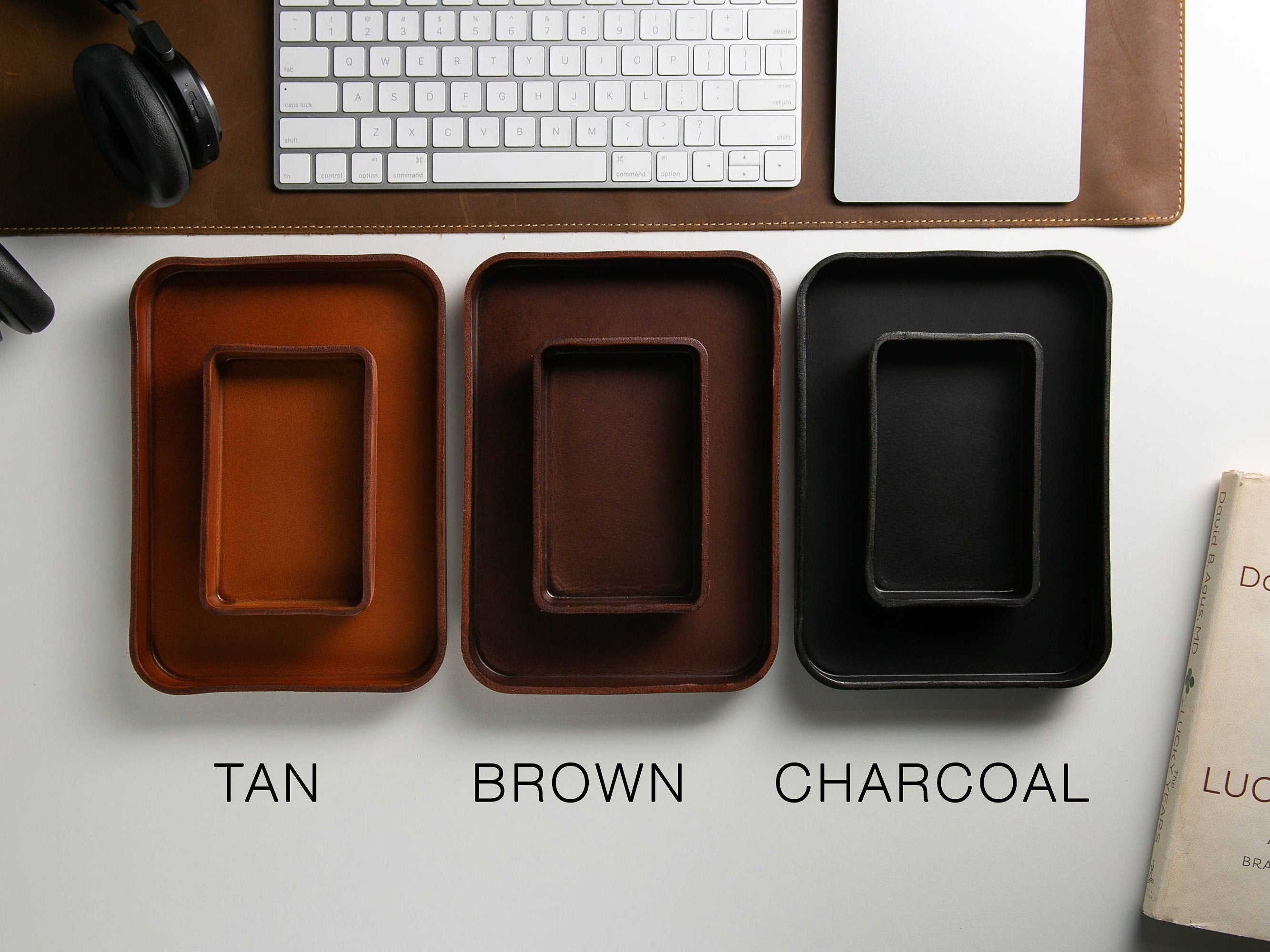 Vegetable Tanned Hard Leather Valet (Design 3)