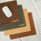 Embossed Genuine Leather Mouse Pad