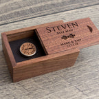 Wood Cufflinks & Tall Walnut Box SET