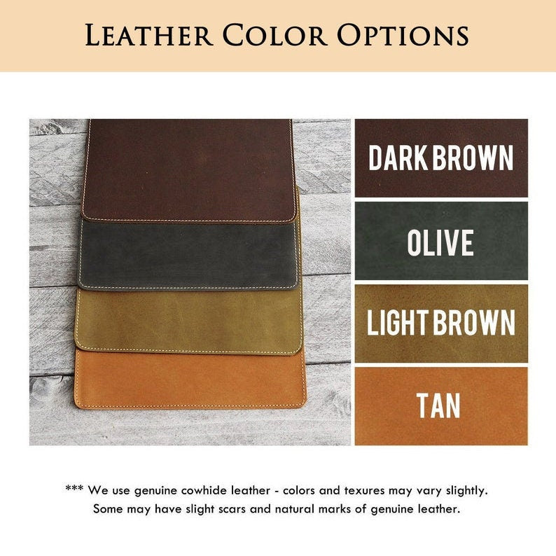 Embossed Genuine Leather Mouse Pad