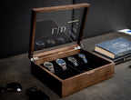 8x10 Wood Watch Box with Glass Lid (Design 1)