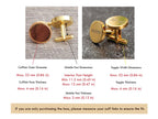Square Cufflinks Box w/ Glass Lid Only ( Cufflinks NOT included )
