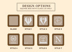 Square Cufflinks Box w/ Glass Lid Only ( Cufflinks NOT included )