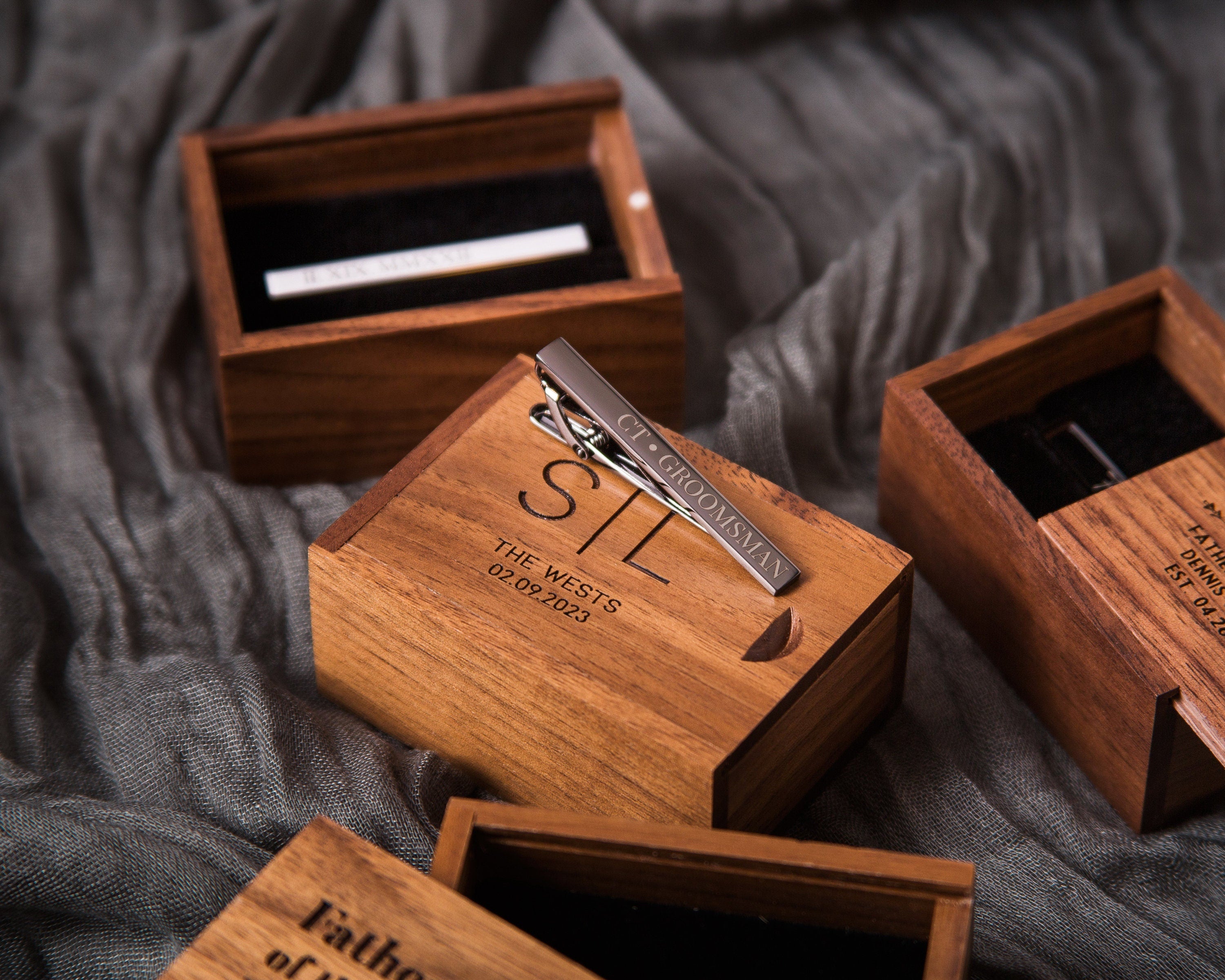 Tie Clip Bar with Tall Box Set