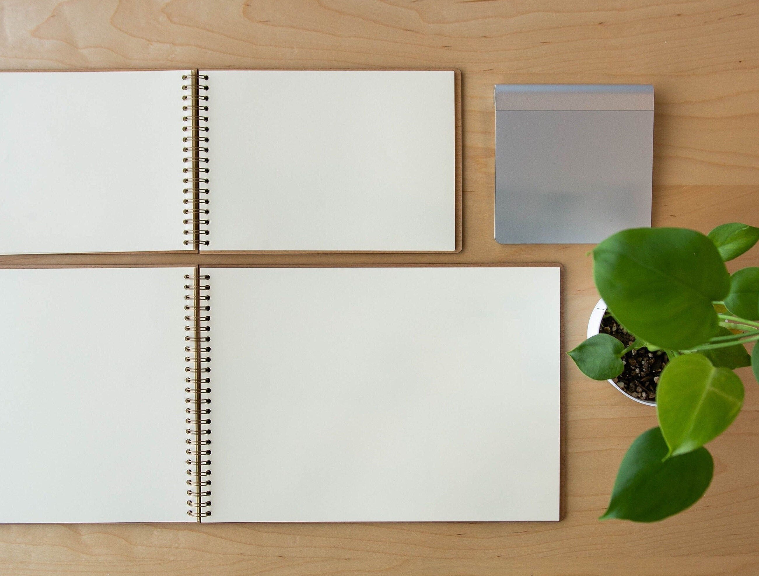 Engraved Spiral Wood Notebook (Design A)