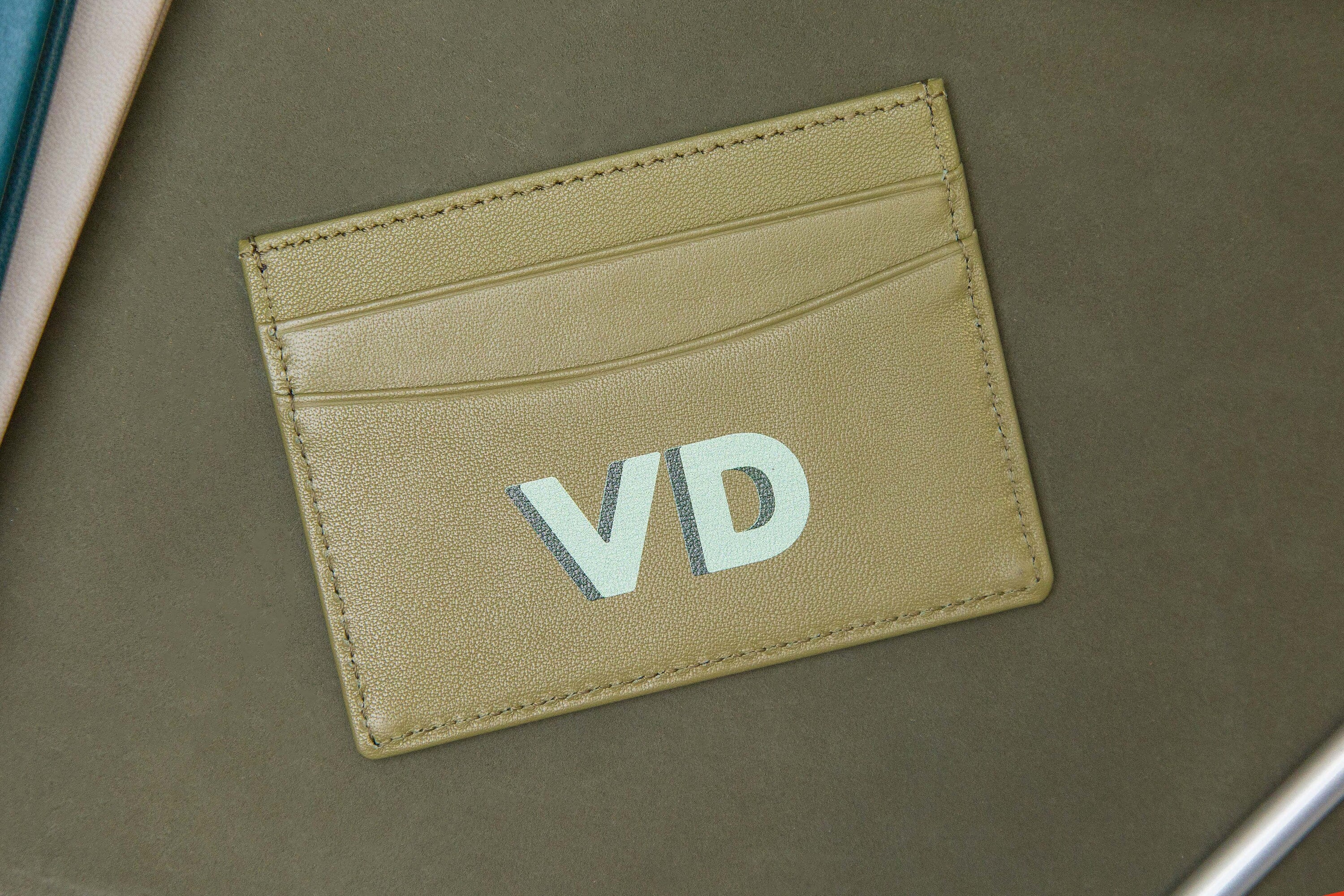 Personalized Leather Card Holder (Center)