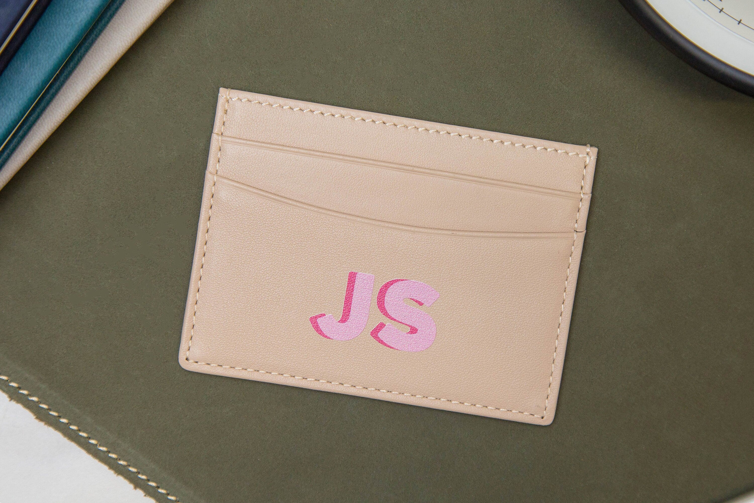 Personalized Leather Card Holder (Center)