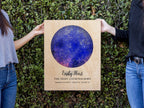 Star Map Printed on Wood