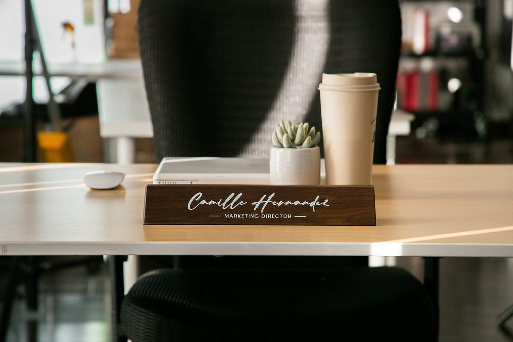 Wood Name Block (White Print 11.75")