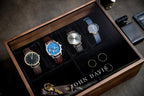 8x10 Wood Watch Box with Glass Lid (Design 5)