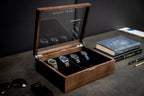 8x10 Wood Watch Box with Glass Lid (Design 5)