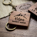 Rectangle Wood Key Chain