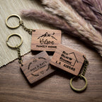 Rectangle Wood Key Chain