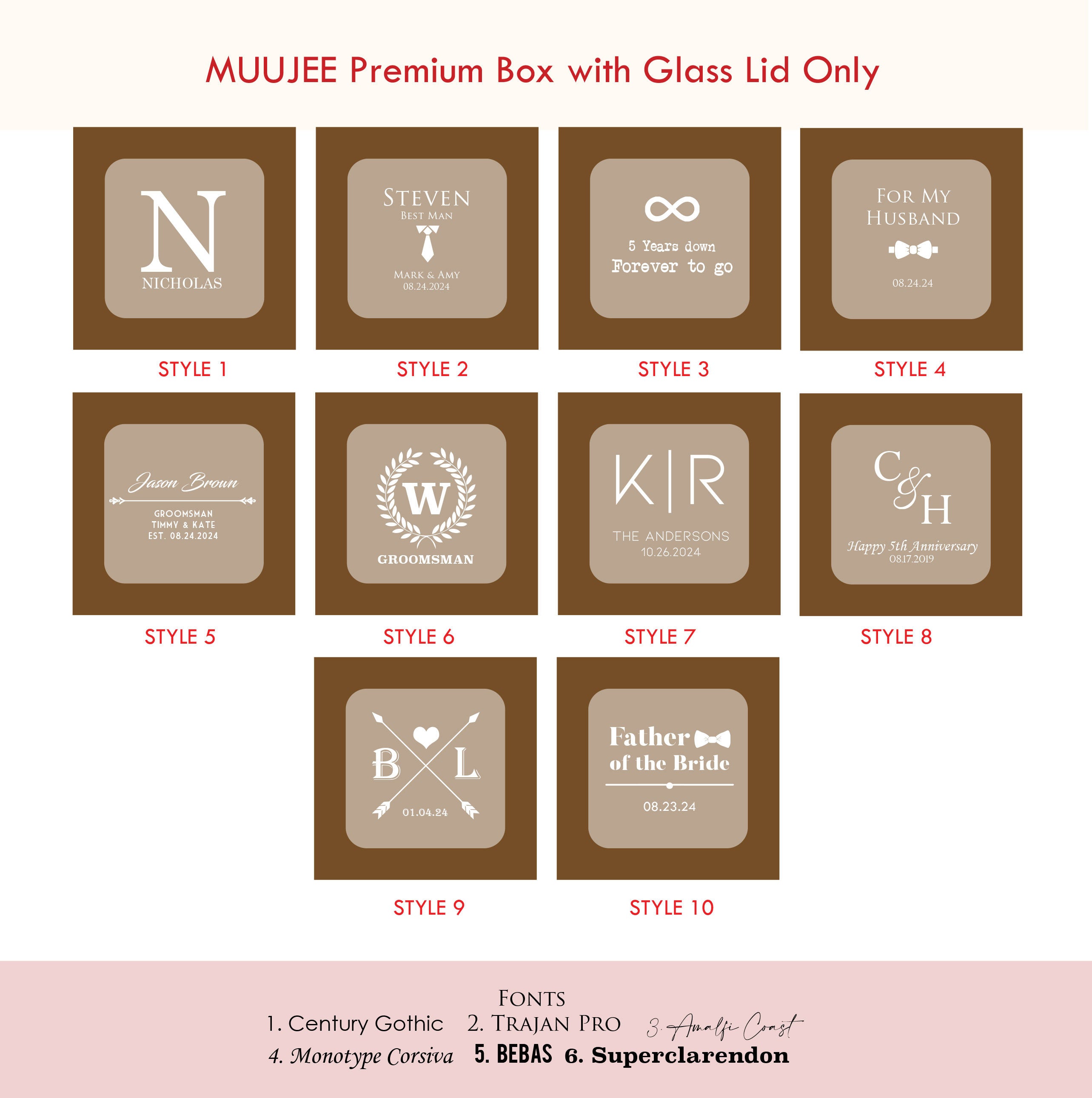 Cufflinks w/ Premium Cufflinks Box w/ Glass Lid