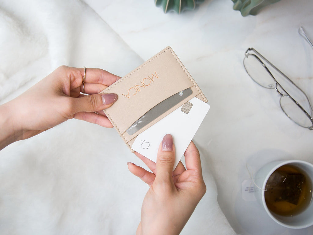 Embossed Leather Card Holder