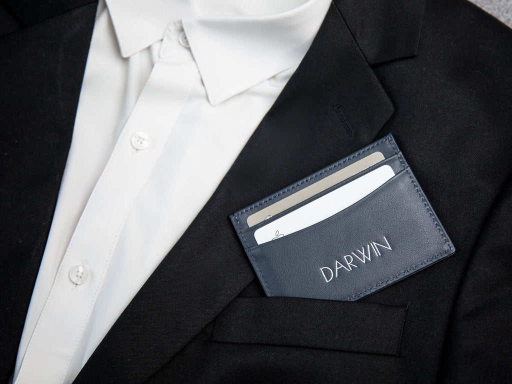 Embossed Leather Card Holder
