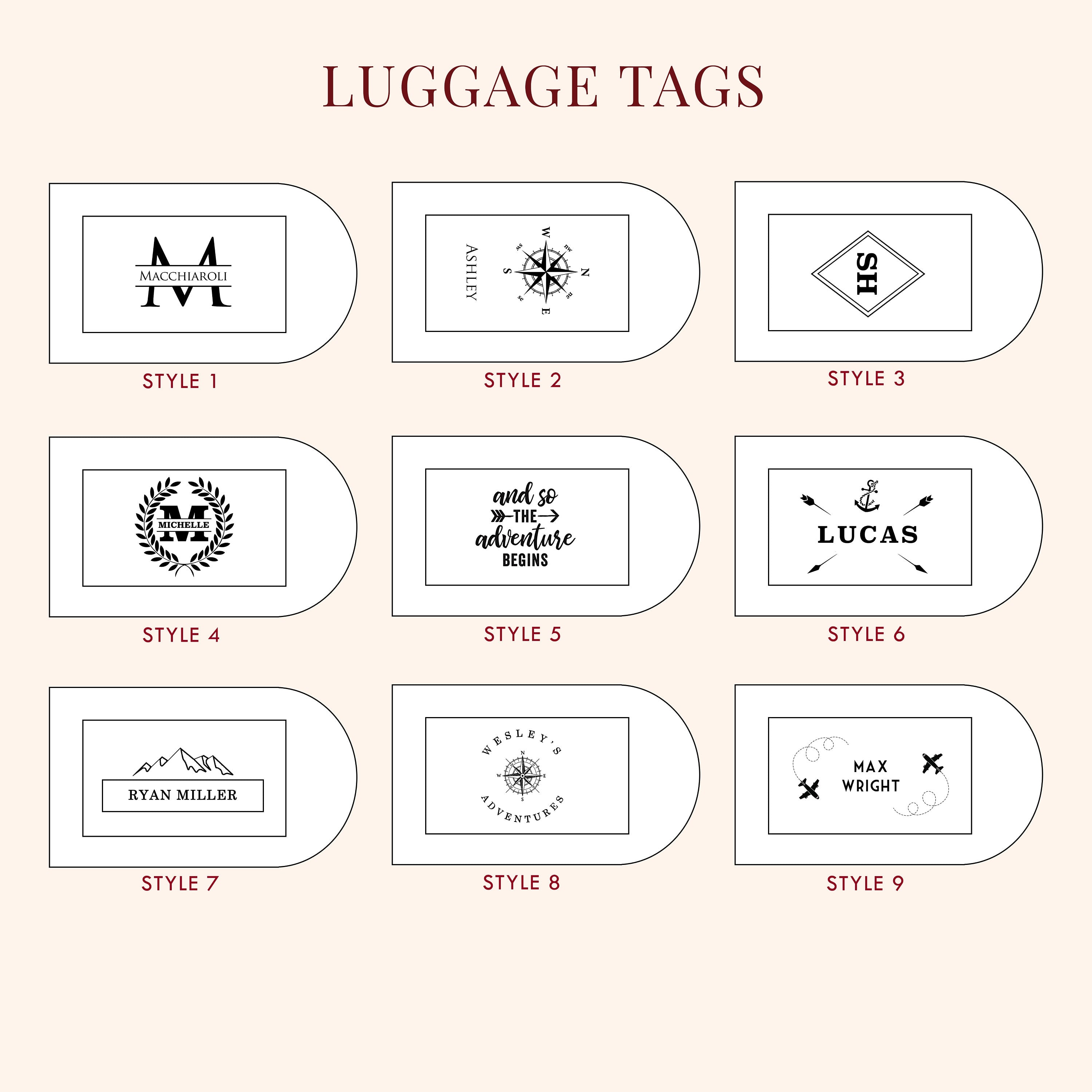 Engraved Luggage Tag with Contact Card