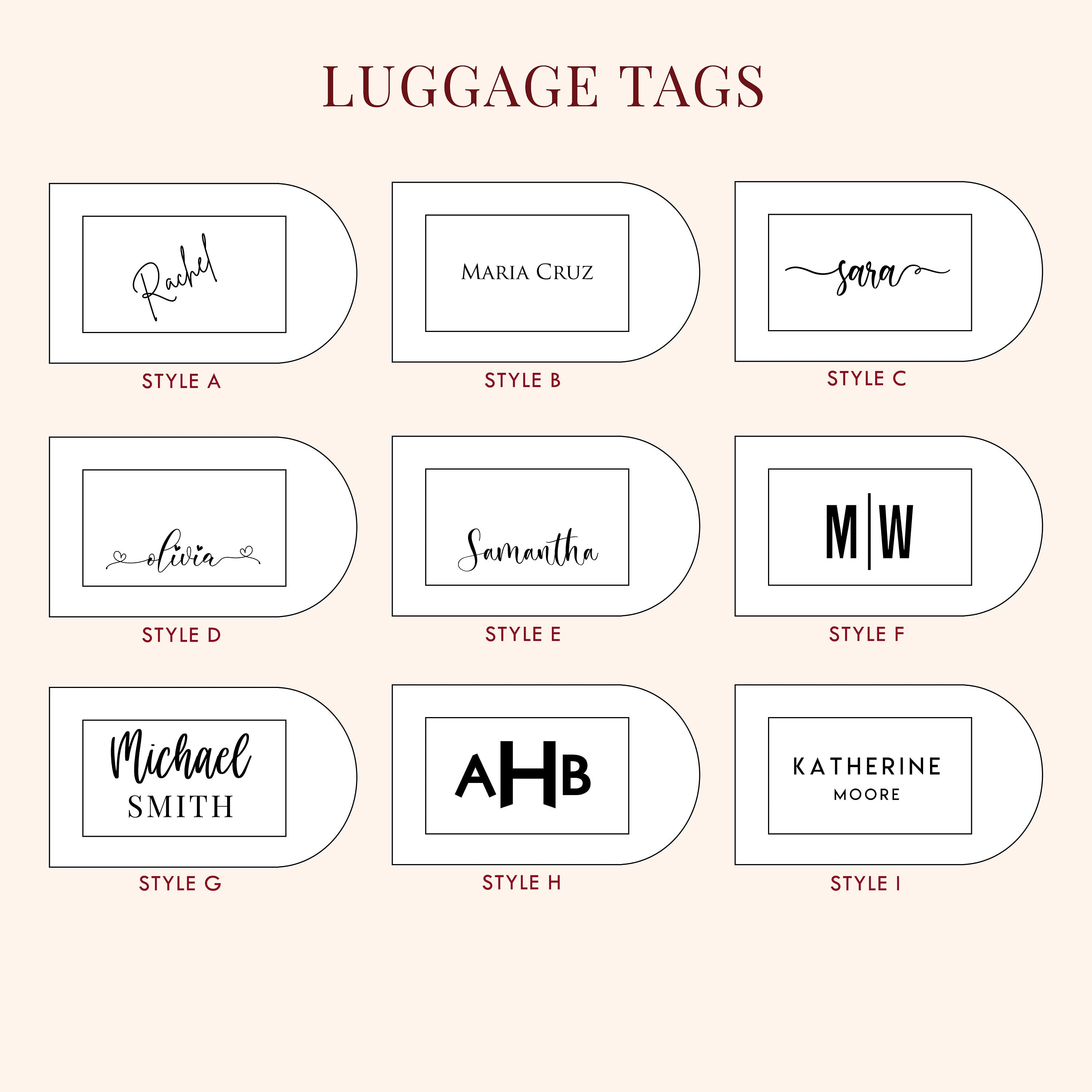 Engraved Luggage Tag with Contact Card