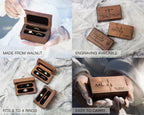 Quad Wood Ring Box - Storage for 2-4 Rings