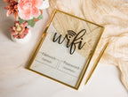 Gold Glass Wifi Sign