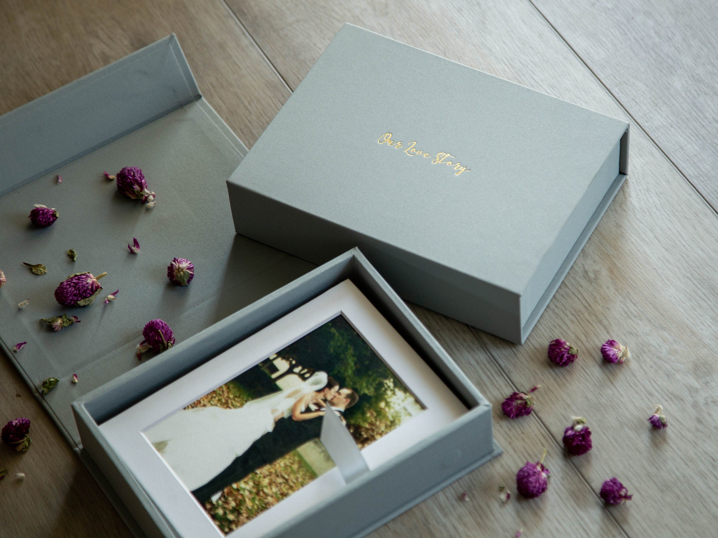 5x7" Boudoir Linen Photo Box