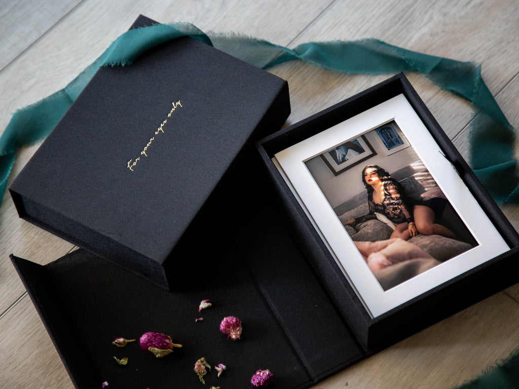 5x7" Boudoir Linen Photo Box
