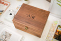 Engraved Monogram Wooden Box – Wedding Memory Box