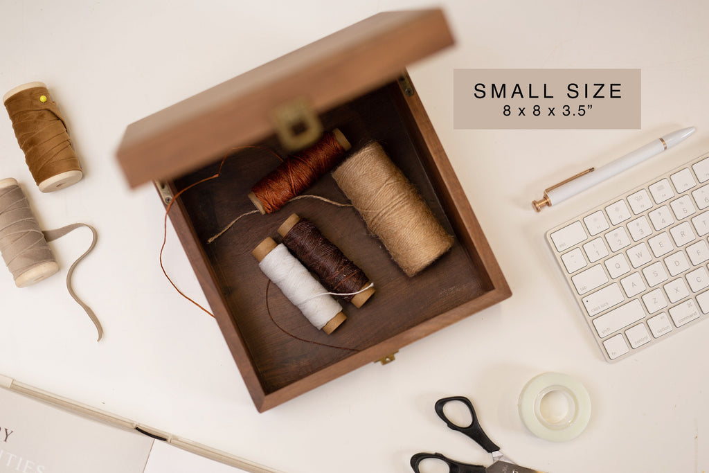 Engraved Monogram Wooden Box – Wedding Memory Box