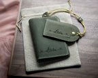 Engraved Leather Passport Holder & Luggage Tag Set