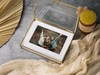 5x7" Gold Glass Photo Box