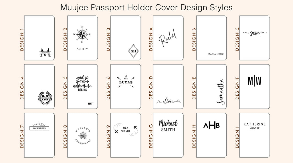 Engraved Leather Passport Holder & Luggage Tag Set