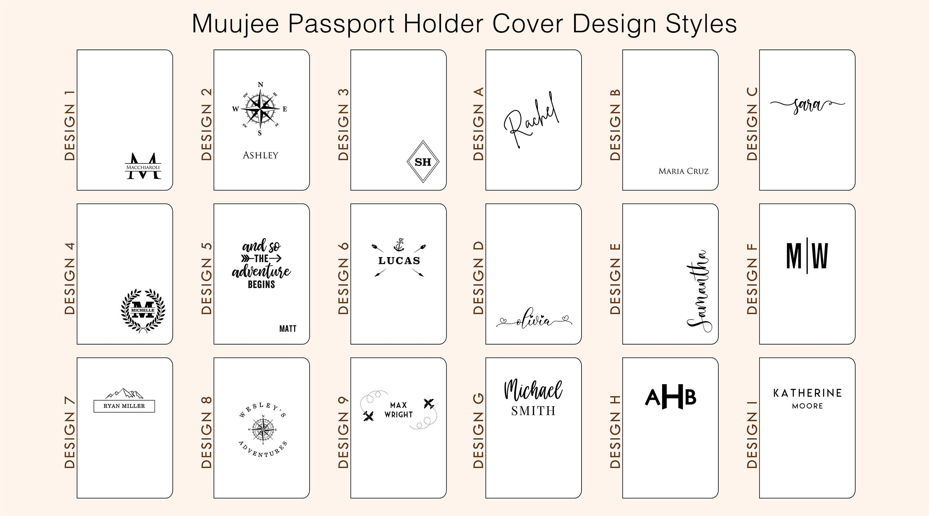 Engraved Leather Passport Holder & Luggage Tag Set