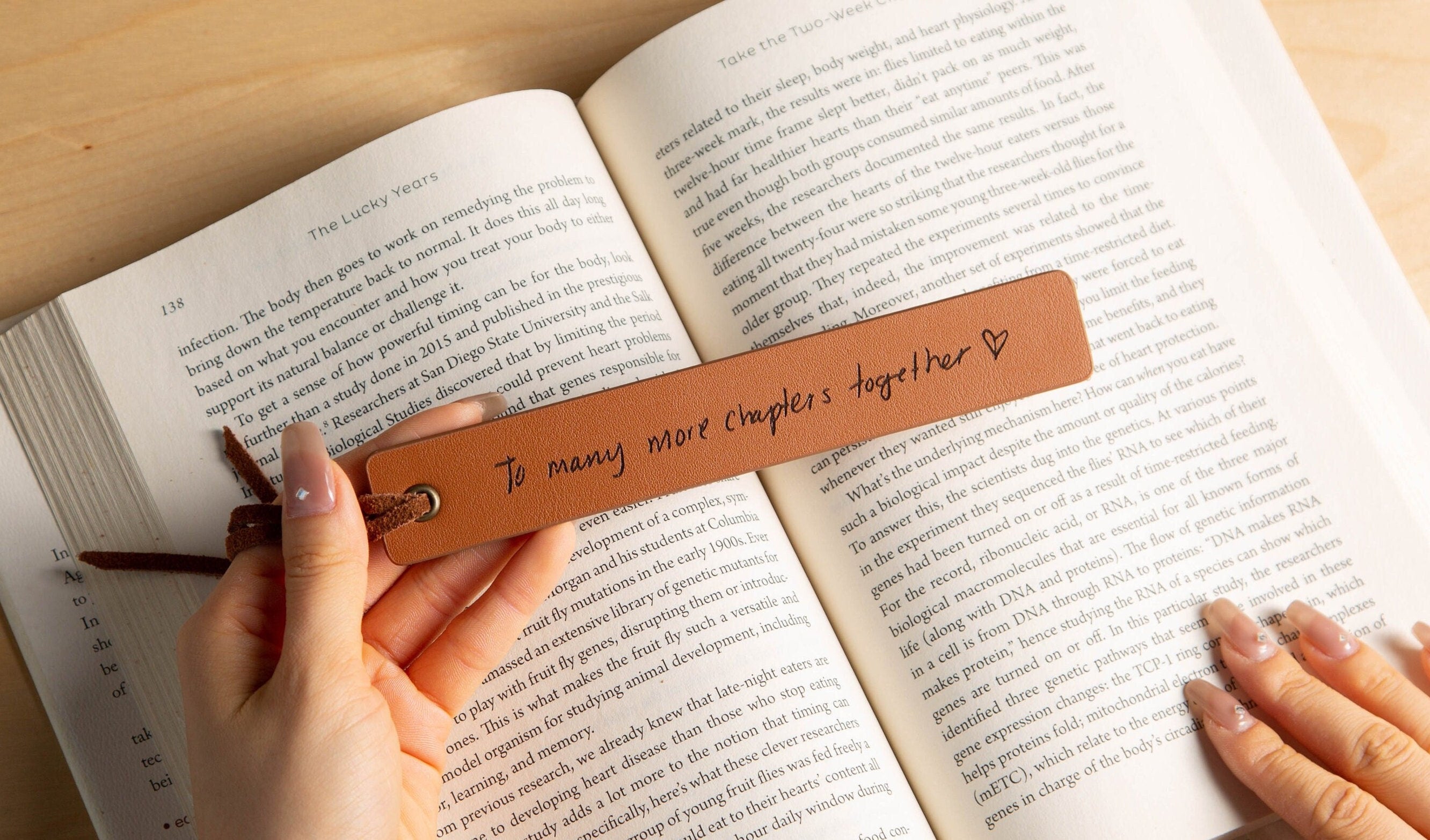 Engraved Leather Bookmark