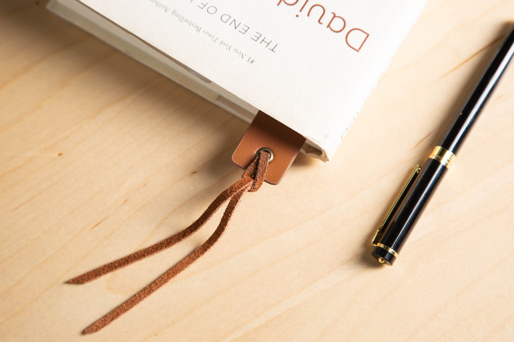Engraved Leather Bookmark