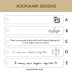 Engraved Leather Bookmark