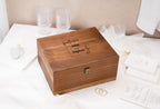 Engraved Name Wood Memory Box – Wedding Keepsake Box
