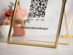 Gold Glass Social Media QR Sign