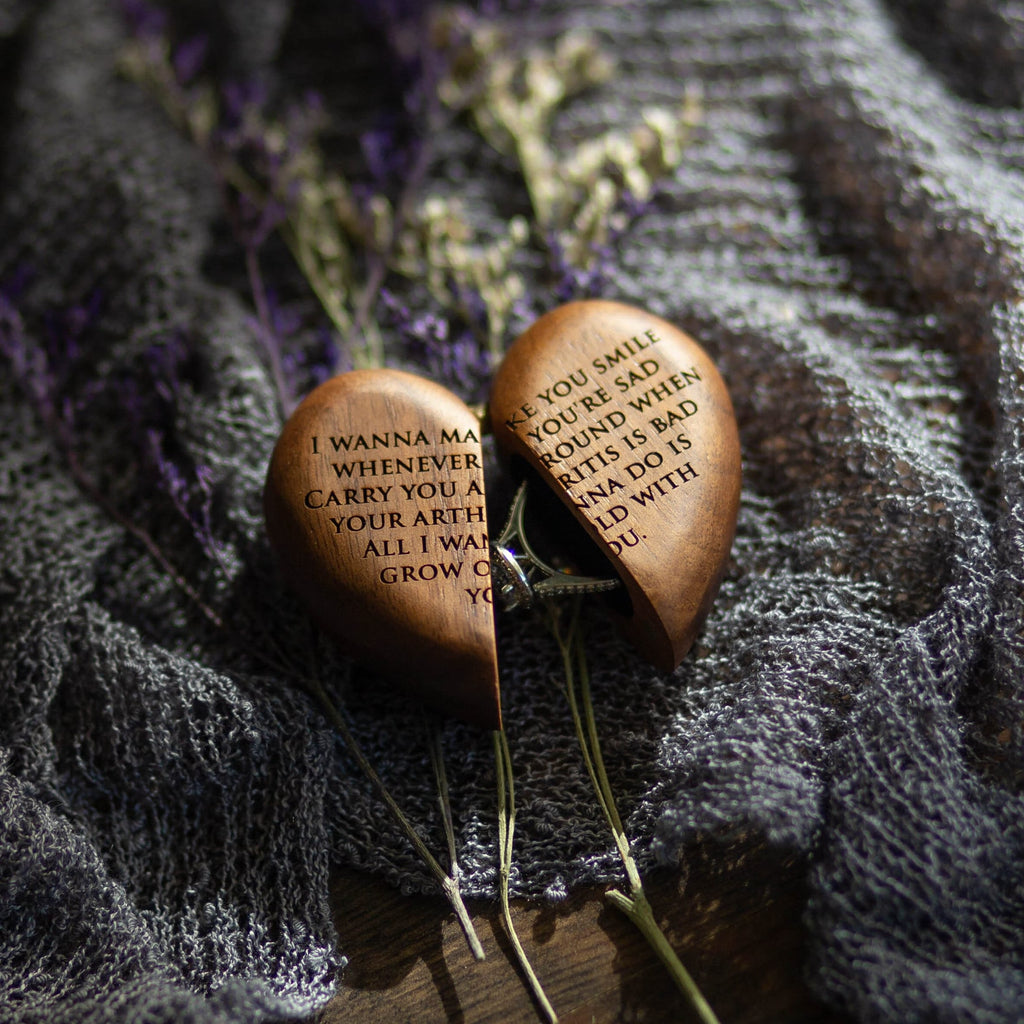 Heart Flip Ring Box